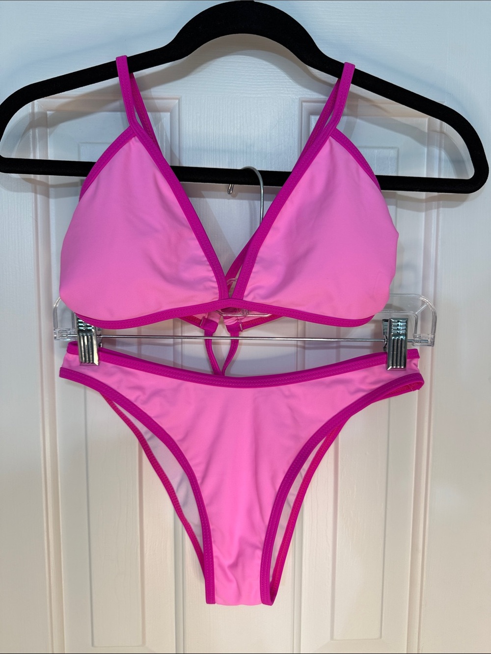 Hot Pink Two-Piece Bikini Set
